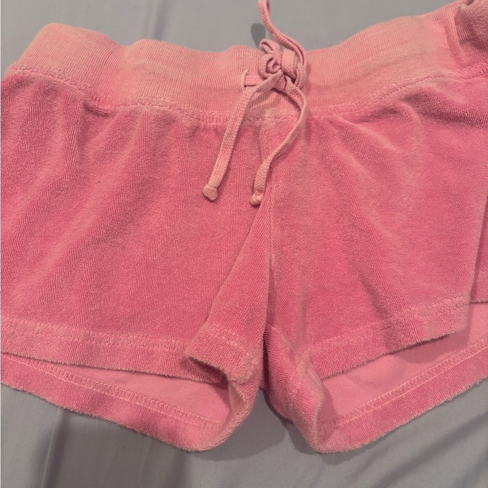 Worn a few times Kids (large, fits women s/m) Pink Hardtails Terry Cloth Shorts